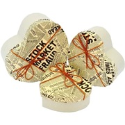 Pudełko kartonowe ozdobne na prezenty w kształcie serca, 18x15x7 cm