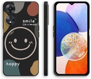 Silikonowe etui do Oppo A78 5G ze słodkim wzorem, ultra cienkie, Smile