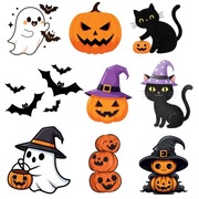 Naprasowanka Halloween Aplikacja żelazkiem zestaw 9 szt 
