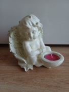 Figurka białego Aniołka z miejscem na tealight
