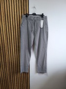 Szare elastyczne spodnie bawełna elastan 7XL Plus Size 