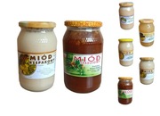 Dwa duże miody prosto z pasieki (2 x 1,2kg = 2,4kg) (2 x 0,9L)