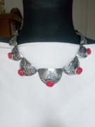 Naszyjnik kolia koral nat. Sr.925