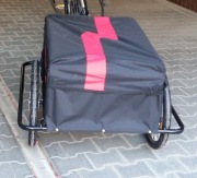 Przyczepka rowerowa transportowa turystyczna Homcom. Cargo Trailer Red/Blac