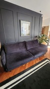 Sofa Velvet czarna rozkladana