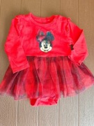 21. Czerwone body sukienka myszka Mini długi rękaw rozmiar 74
