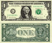 Banknoty 100 X 1$, sto sztuk jednodolarówek.