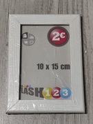 Ramka na zdjęcie drewniana biała 10x15