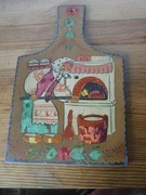 Stara deska kuchenna ludowa na ścianę ZOBACZ 