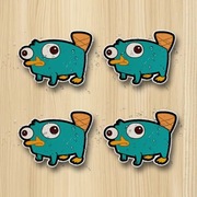 Naklejka Pepe Pan Dziobak Fineasz i Ferb Bajka TV 7cm