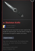Skeleton knife CS2 skin