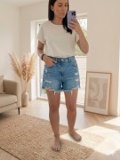 Szorty jeansowe z dziurami wysoki stan Sinsay M 38