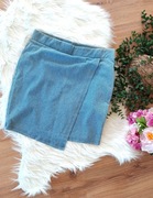 jeansowa dzinsowa prosta krótka mini spódnica spódniczka 40L na gumce gumkę