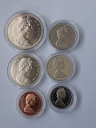 1974 - Kanada, set menniczy w kapslach (6 monet)