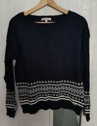 Miły i ciepły sweter damski kolor granatowy rozmiar S