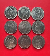 MONETY o tematyce PIŁKARSKIEJ 9 sztuk EURO 2006