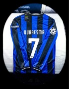 (L) QUARESMA INTER MEDIOLAN 09/10 z LIGI MISTRZÓW KOSZULKA z DŁUGIM RĘKAWEM