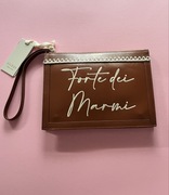 Skórzana kopertówka Guess Forte dei Marmi brązowa, nowa z metką