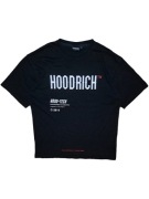 Czarna Koszulka Hoodrich Z nadrukiem Streetwear nike 90s adidas 80s