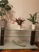 Szklany  prostokątny stolik 