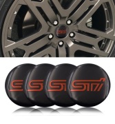 Naklejka Znaczek x4 SUBARU STI KOŁPAKI FELGI Dekielki kapsle logo 56mm