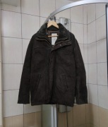 kurtka zamszowa skórzana M brązowa kremowa vintage skóra elegancka B