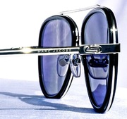 Okulary MARC JACOBS 136/S CSAIR czarne pilotki aviatory srebrne polaryzacja