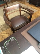 Dębowy fotel do biurka z ok. 1930 r.
