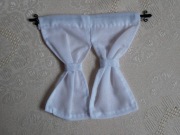 Miniaturka - zasłony na okno wraz z karniszem - skala 1:12 - Dollhouse