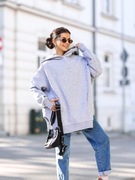 Bluza dresowa oversize Basic szarość polska marka jakość Premium 