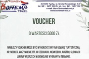 Voucher turystyczny do biura podróży Bohemia Travel - 5 000 PLN