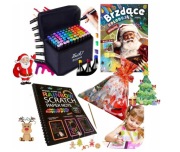 PACZKA NA MIKOŁAJA MIKOŁAJKI PREZENT CHOINKĘ NAKLEJKI Markery Kolorowanka