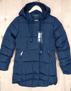 Nowa dziewczęca kurtka przejściowa granatowa ocieplana 164