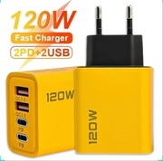 ŁADOWARKA SIECIOWA USB C DO TELEFONU 120W 4W1 QC 3.0/PD 3.0