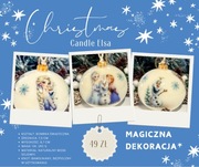 Świeca Świąteczna Bombka Elsa - present święta