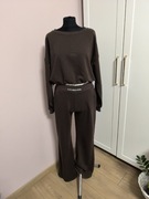 Czekoladowy komplet damski dresowy casual ASZMI Style r. uni nowy