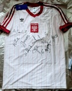 9 AUTOGRAFÓW autograf koszulka Z. Boniek Polska - Francja o 3 miejsce MŚ 82