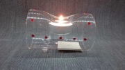 Elegancki szklany lampion / świecznik – dekoracja na taras lub wnętrze