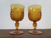Indiana Glass Dwa Duże Kielichy Dekoracyjne
