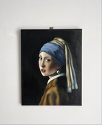 Ręcznie malowany obraz olejny reprodukcja Dziewczyna z perłą Jan Vermeer