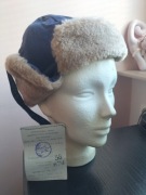 Czapka uszanka uszatka PRL robotnicza rozmiar 58