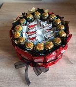 Słodki box torcik ze słodyczy na każdą okazję Bukiet 