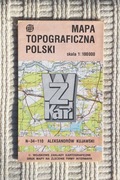Aleksndrów Kujawski i okolice - wojskowa mapa topograficzna 1:100 000  1991