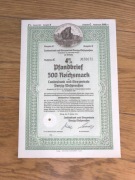 Z74#3@OBLIGACJA@GDAŃSK DANZIG@WIDOK ZURAWIA  500 RM EMISJA 3