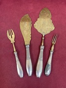 Polski Przedwojenny Srebrny Zestaw Serwingowy Sygnowany