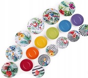 Excelsa Tropical Chic - zestaw talerzy, porcelana, 18-Częściowy