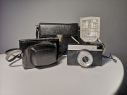 SMENA 8M stary aparat fotograficzny ZSRR + lampa błyskowa Czajka etui