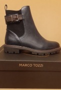 Marco Tozzi r.37 botki sztylbety granat