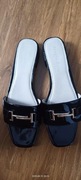 buty klapki - lakierki damskie