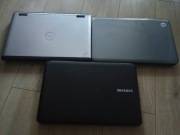 3 laptopy na części Dell Samsung HP 